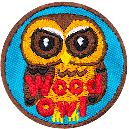 A brown owl with the words Wood Owl below it.