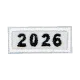 2026 Straight Rocker Black Letters (Iron-On)