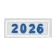 2026 Straight Rocker Blue Letters (Iron-On)