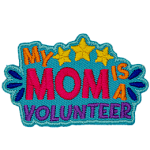 The words My Mom Is A Volunteer in big, bold lettering.