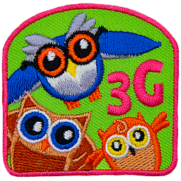 Three different owl ages with the symbols 3G next to them.