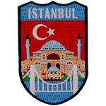 A shield featuring the Hagia Sophia and Bosphorus Bridge, under the name Istanbul.