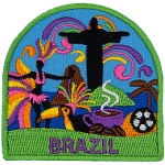 This tourist patch showcases Brazillian culture.