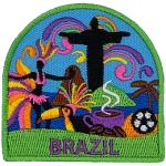 This tourist patch showcases Brazillian culture.