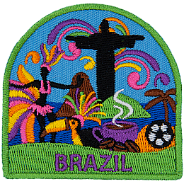 This tourist patch showcases Brazillian culture.