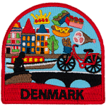 This tourist patch showcases Danish culture.