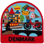 This tourist patch showcases Danish culture.