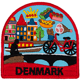 This tourist patch showcases Danish culture.