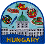 This tourist patch showcases Hungarian culture.