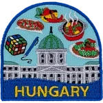 This tourist patch showcases Hungarian culture.
