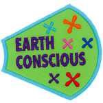 The words Earth Conscious are surrounded by multicoloured Xs.