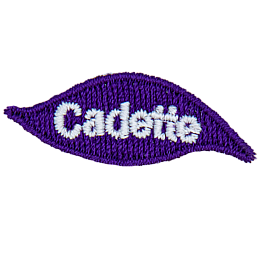 A purple flame with the word Cadette.