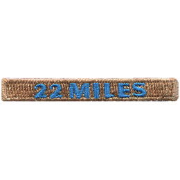 The words 22 Miles are in blue on a cream background.