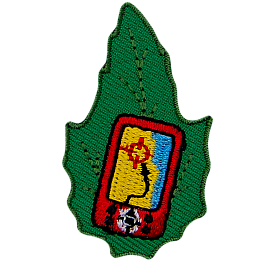 An electronic device displayers a geocaching map on a green leaf.