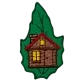 Outdoor Camping Set Cabin Leaf (Iron-On)