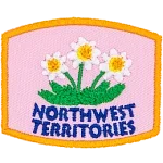 This patch displays the Northwest Territories' provincial flower: the mountain avens (also known as white dryas).