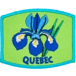 This patch displays Quebec's provincial flower: the blue flag iris.