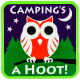 Camping's A Hoot! - Glow in the Dark Sticker (Glossy )