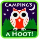 Camping's A Hoot! - Glow in the Dark Sticker (Glossy )