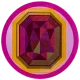 Ruby - Pink Circle Sticker (holographic glossy)