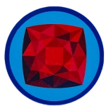 A January gemstone on a pink background.