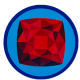 Garnet - Blue Circle Sticker (holographic glossy)