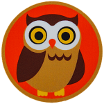 A cartoon brown owl.