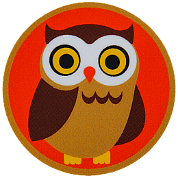 A cartoon brown owl.