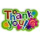 Thank You Sticker (glossy pixie dust)