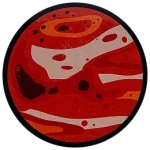 The planet Mars.