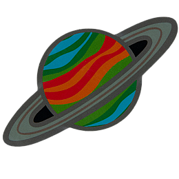 The planet Saturn and its rings.