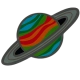 Planet of Saturn Sticker (Glossy )