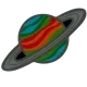 Planet of Saturn Sticker (Glossy )