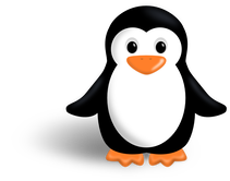 A cartoon penguin.