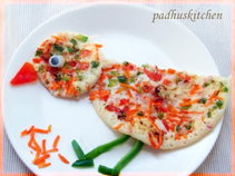 A colourful Indian dosa.
