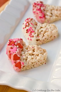 Dipped Rice Krispie treats.