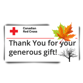 The words Thank You for your generous gift are underneath the Canadian Red Cross logo.