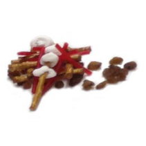 A campfire made out of snacks.