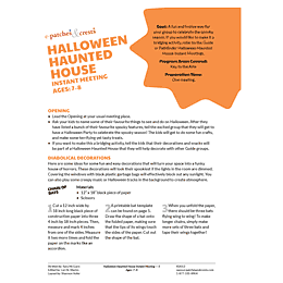 The front page of the Halloween Haunted House 7-8 PDF.