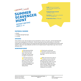 Scavenger Hunt 5-6 yrs