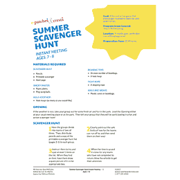 Scavenger Hunt 7-8 yrs
