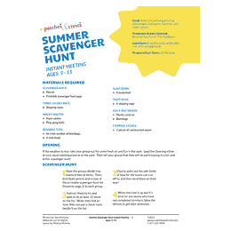 Scavenger Hunt 9-11 yrs