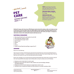 Pet Care 7-8 yrs
