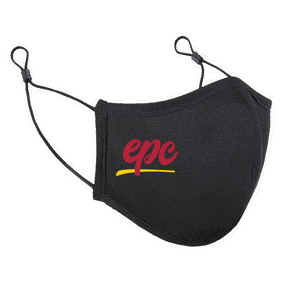 A photo of an E-Patches and Crests black mask.