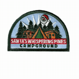 Santa's whispering pines campground charm patch with loops.