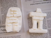 inukshuk soap carving.