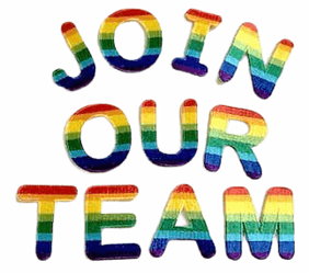 The words Join Our Team are spelt in rainbow letters.