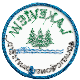 The back of a patch with a plastic coating.